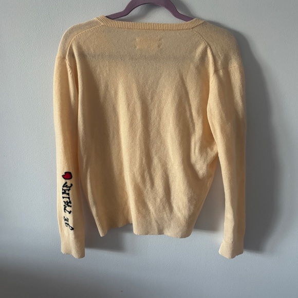Zadig & Voltaire Cashmere Sweater w Je T’aime detail - Picture 3 of 5